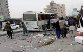 انفجار اتوبوس کارمندان دولتی در مزارشریف افغانستان