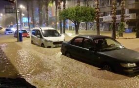بارش شدید باران و جاری شدن سیل در آنتالیا