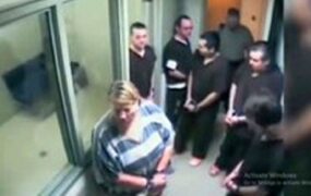 لحظه فرار زیرکانه یک زندانی در آسانسور دادگاه