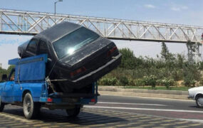 پژو 405 سوار بر نیسان آبی