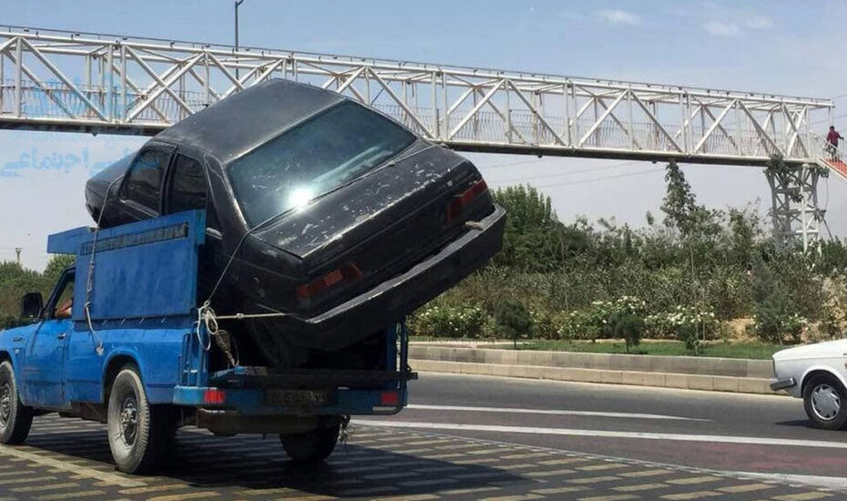 پژو 405 سوار بر نیسان آبی