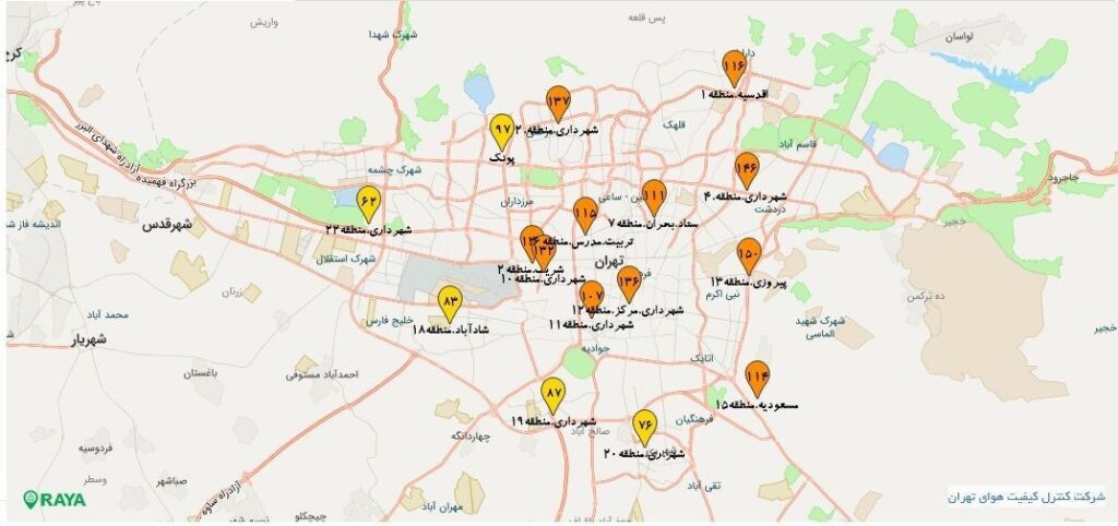 هوای ناسالم در روز برفی پایتخت