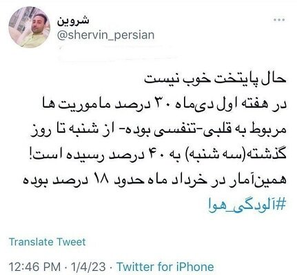 مراجعه ی ۴۰ درصدی تهرانی ها به اورژانس