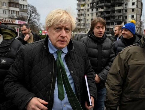 سفر بوریس جانسون نخست وزیر اسبق انگلیس به شهر جنگ زده «بورودیانکا» اوکراین