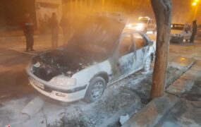 آتش زدن عمدی یک پژو پارس