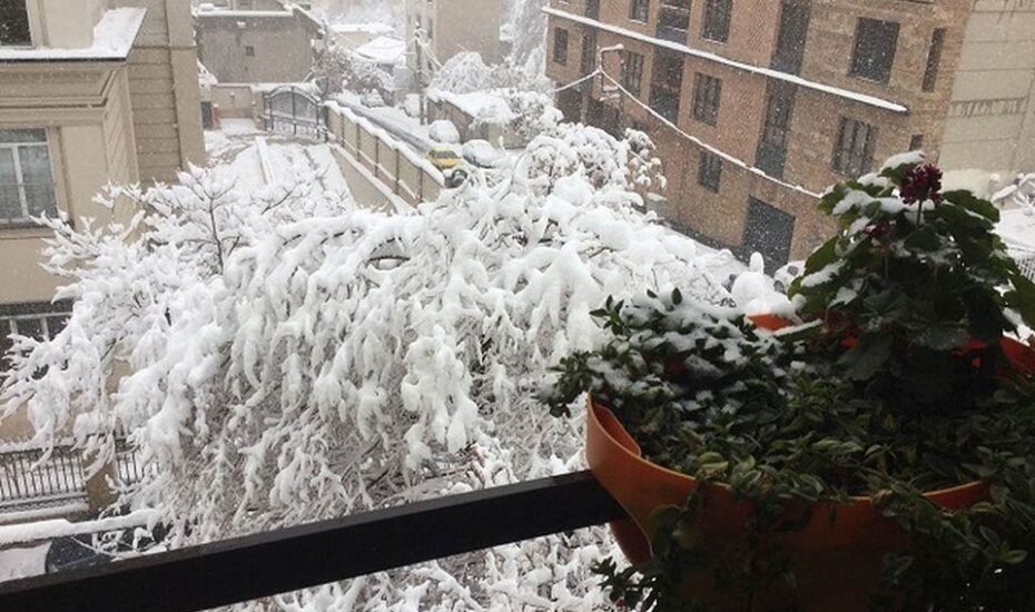 یخبندان در شمال تهران