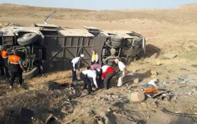 واژگونی اتوبوس