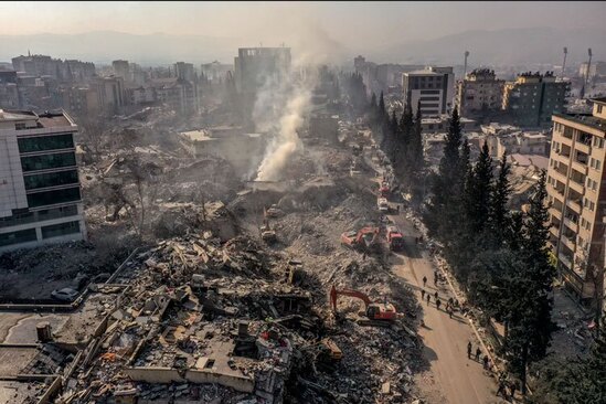 عملیات آواربرداری در شهرزلزله زده قهرمان ماراش ترکیه