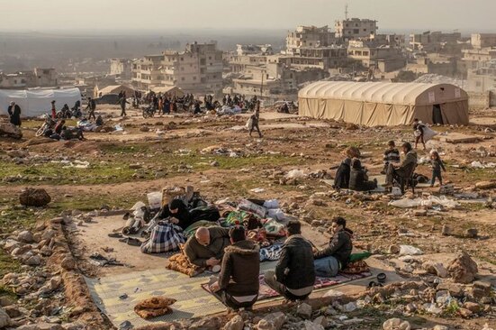 زلزله زدگان سوریه در ادلب