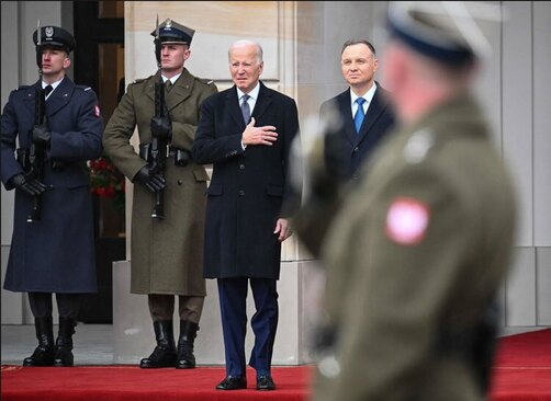استقبال رییس جمهوری لهستان از همتای آمریکایی در ورشو