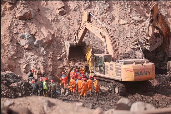 ریزش یک معدن زغال سنگ در چین