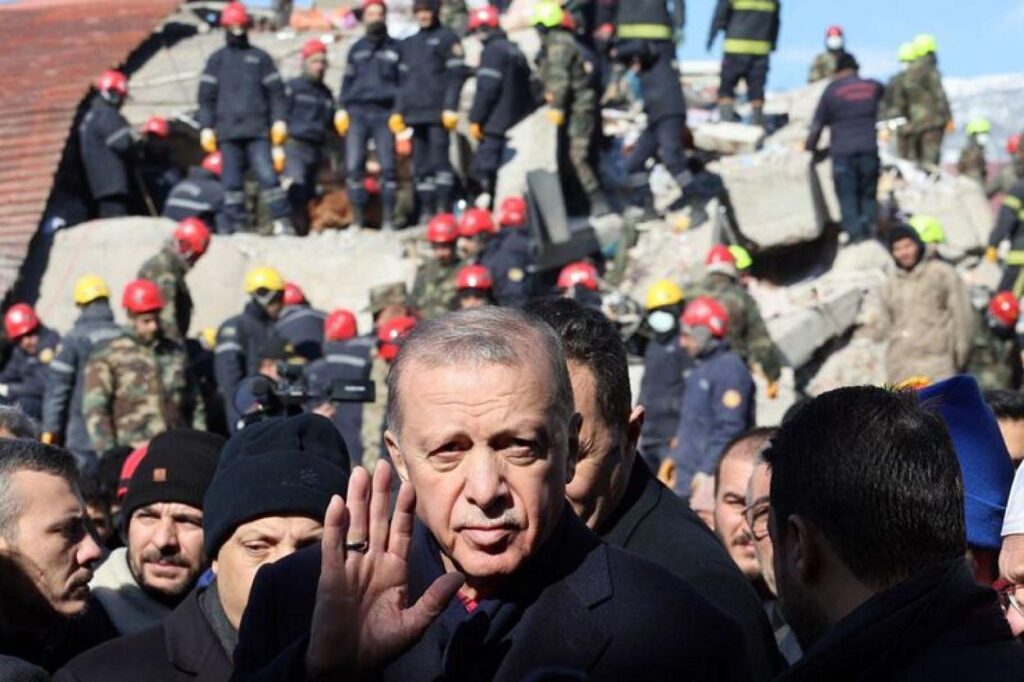 اردوغان در مناطق زلزله زده ترکیه