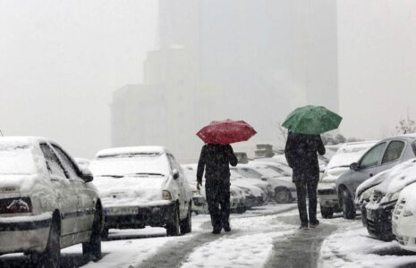 بارش برف و باران در اکثر استان‌های کشور