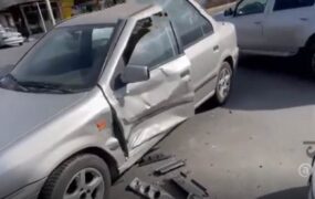 تصادف ۳ خودرو حق تقدم