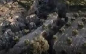 تصاویری هولناک از گسل به جا مانده پس از زلزله ترکیه