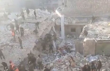 تصاویری پس از زلزله مرگبار در حلب سوریه