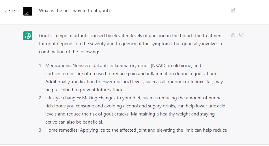 هوش مصنوعیChatGPT چیست و چه کاربردی دارد؟ درمان بیماری نقرس chat GPT