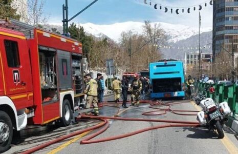آتش‌سوزی اتوبوس بی‌آرتی