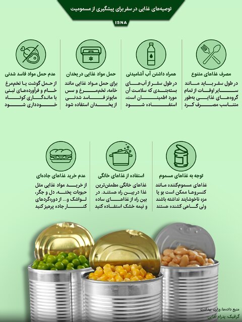 توصیه‌های غذایی برای سفر