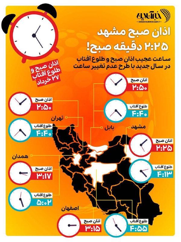 نتیجه عدم تغییر ساعت در سال جدید