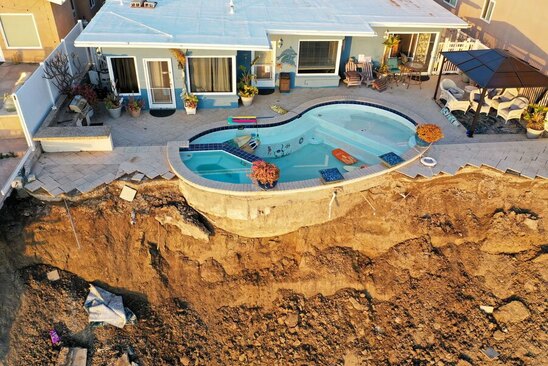 سیل و رانش زمین در ایالت کالیفرنیا آمریکا