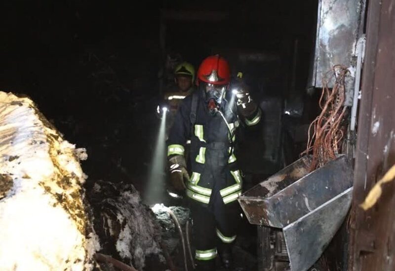 آتش سوزی در خیابان مازندران