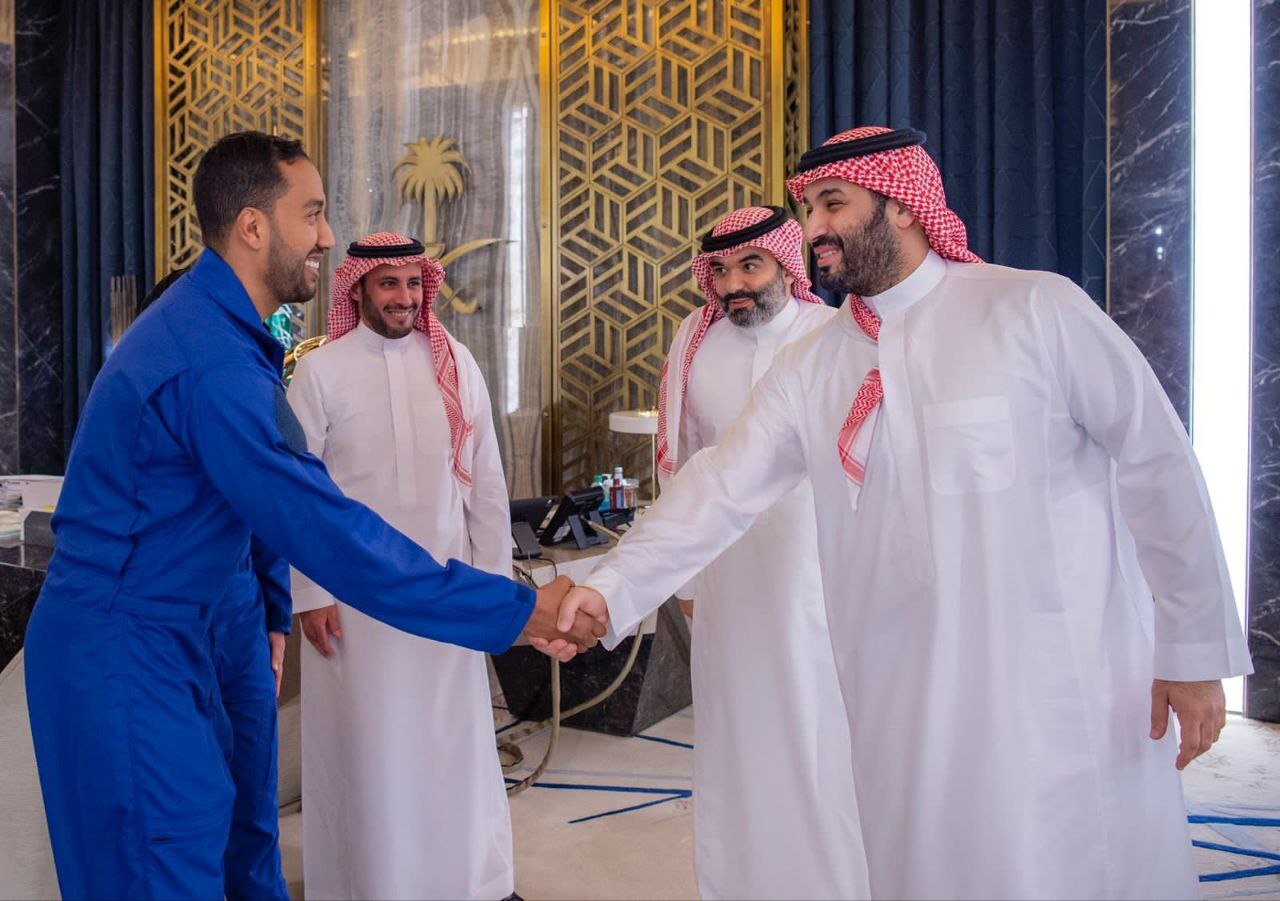 دیدار 4 فضانورد سعودی با محمد بن سلمان