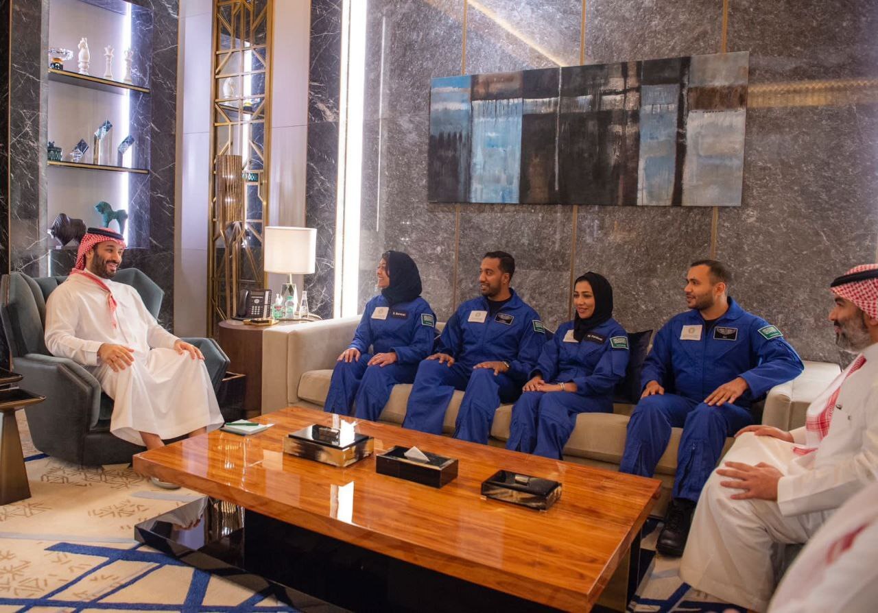 دیدار 4 فضانورد سعودی با محمد بن سلمان