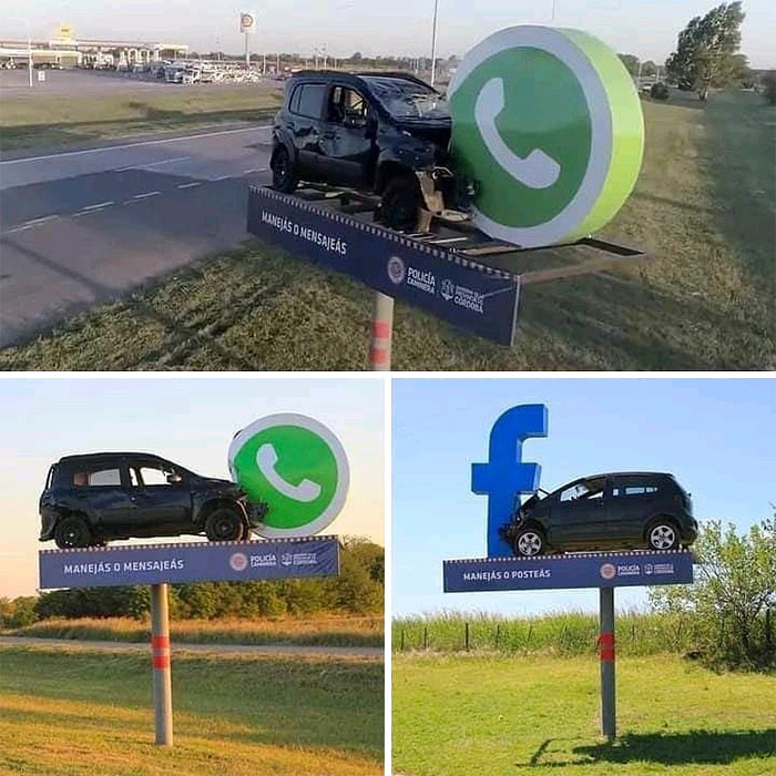 هشدارهای جاده‌ای برای کنار گذاشتن تلفن در زمان رانندگی