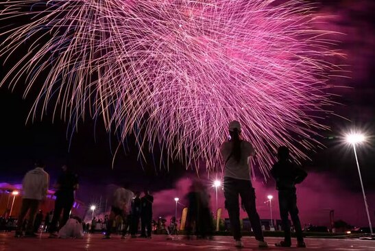 آتش بازی در مراسم اختتامیه سی و دومین بازی‌های آسیای جنوب شرقی