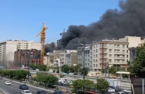 آتش‌سوزی ساختمان نیمه کاره