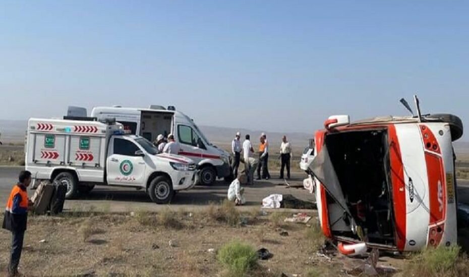 واژگونی اتوبوس