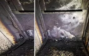 کابین آسانسورساختمان مسکونی آتش‌
