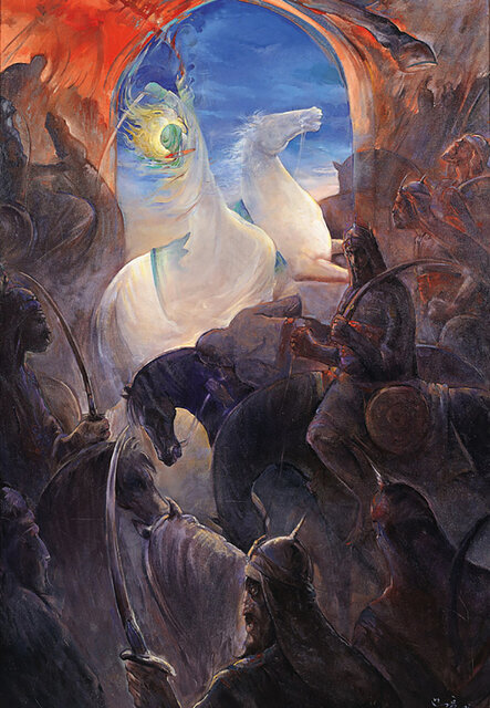 تابلوهای عاشورایی حبیبالله صادقی/ تصاویر تابلوهای عاشورایی حبیبالله صادقی