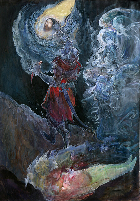 تابلوهای عاشورایی حبیبالله صادقی/ تصاویر تابلوهای عاشورایی حبیبالله صادقی