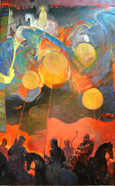 تابلوهای عاشورایی حبیبالله صادقی/ تصاویر تابلوهای عاشورایی حبیبالله صادقی