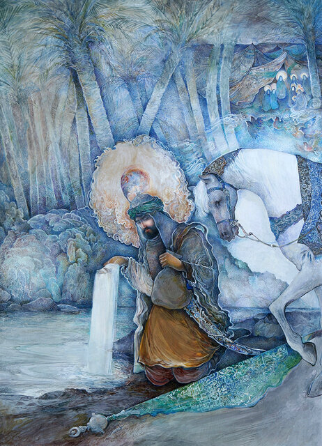 تابلوهای عاشورایی حبیبالله صادقی/ تصاویر تابلوهای عاشورایی حبیبالله صادقی