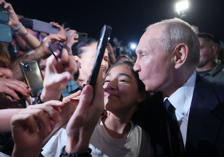 استقبال مردم داغستان از ولادیمیر پوتین