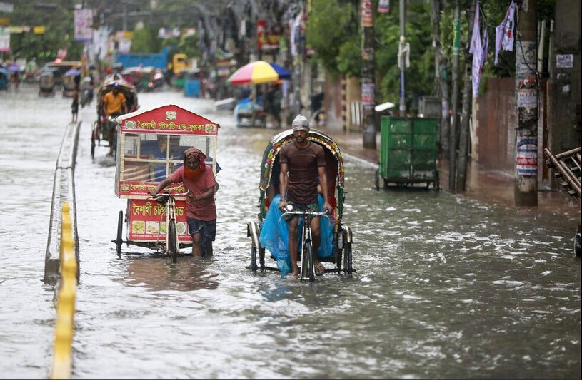 سیلاب در پایتخت بنگلادش