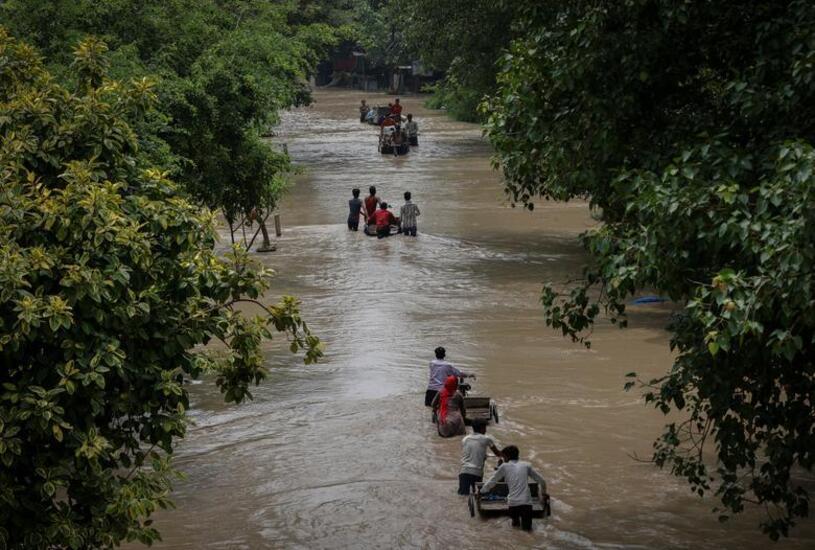 طغیان رود یامونا و سیلاب