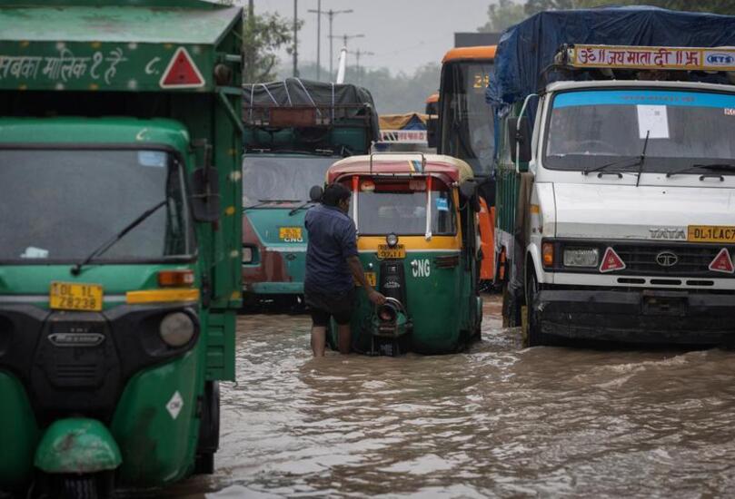 طغیان رود یامونا و سیلاب