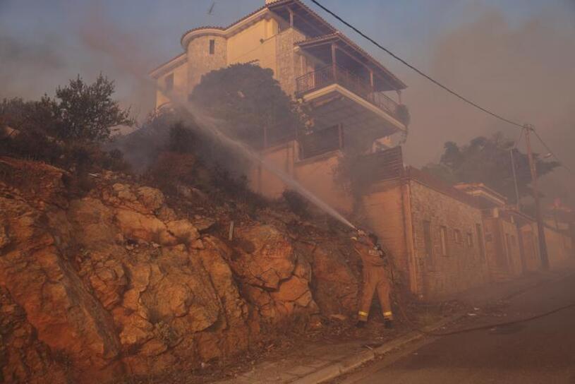 آتش سوزی جنگلی آتن یونان