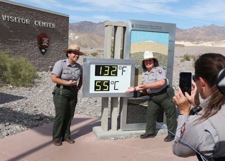 دیدنی های امروز؛ از ثبت دمای بی سابقه در آمریکا تا سیل کره جنوبی ثبت دمای بی سابقه 55 کالیفرنیا آمریکا