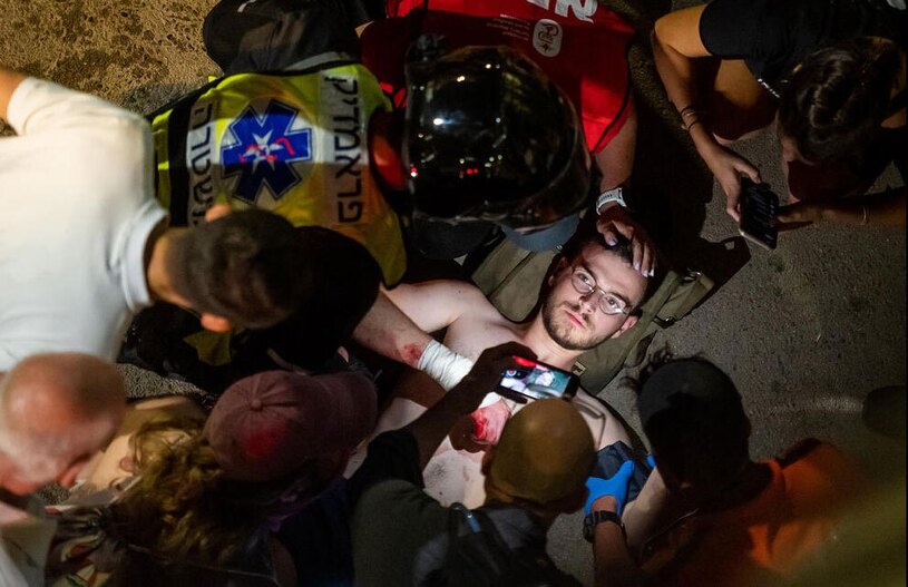 برخورد نیروهای امنیتی اسراییل با معترضان