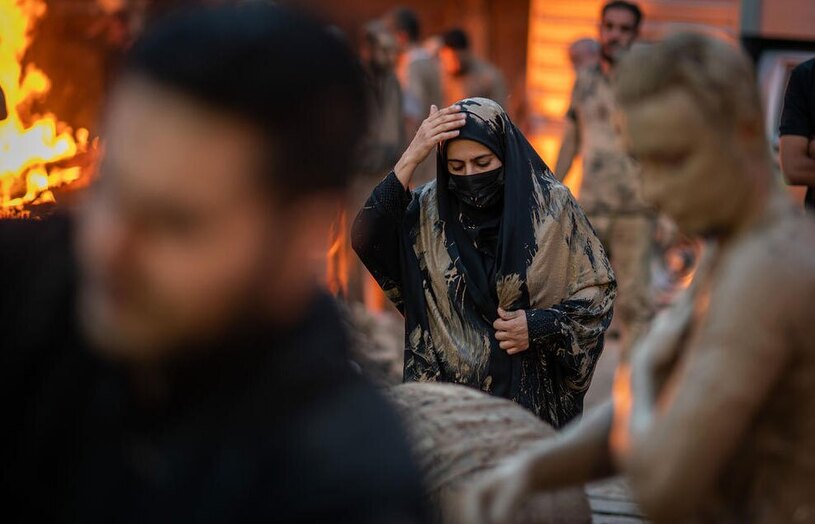 گِل مالی  سنت مرسوم  عاشورا  لرستان خرم آباد