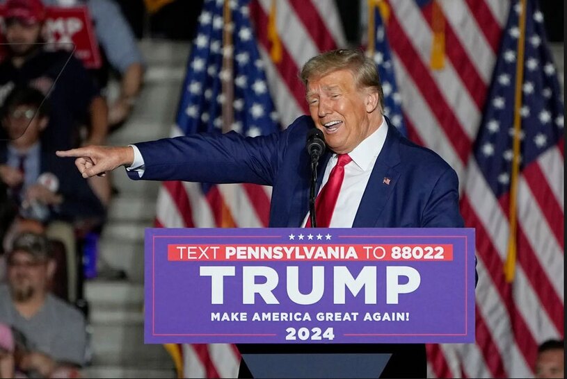 سخنرانی ترامپ در جمع هوادارانش در ایالت پنسیلوانیا 