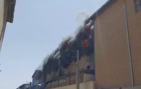 آتش سوزی درجاده دماوند
