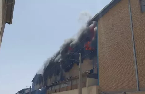 آتش سوزی درجاده دماوند