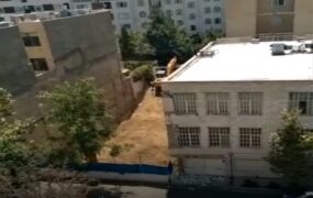 ریزش ساختمان در تبریز