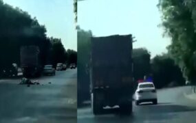 مامور پلیس راهور راننده کامیون